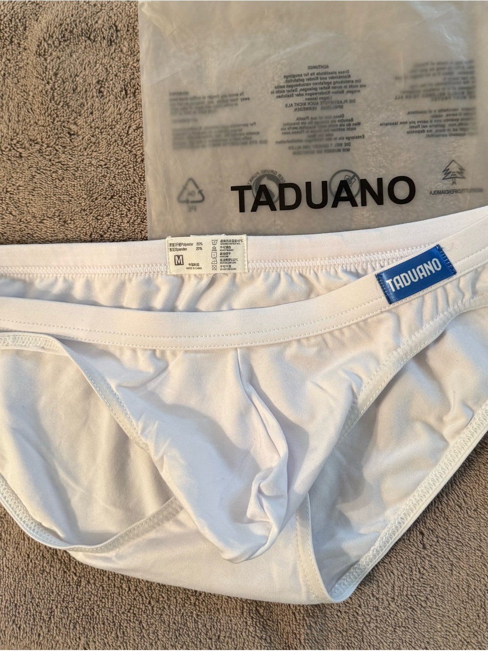 Taduano Men's White Briefs - Classic Supportive Fit